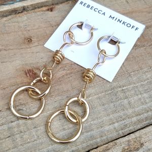 Rebecca Minkoff ring drop earrings NWT